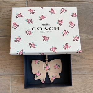 COACH Boxed Printed Bow Ornament